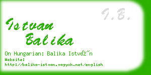 istvan balika business card